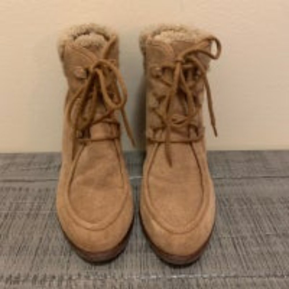 UGG Analise Ankle Lace-Up Boot - Tan - Size 8.5